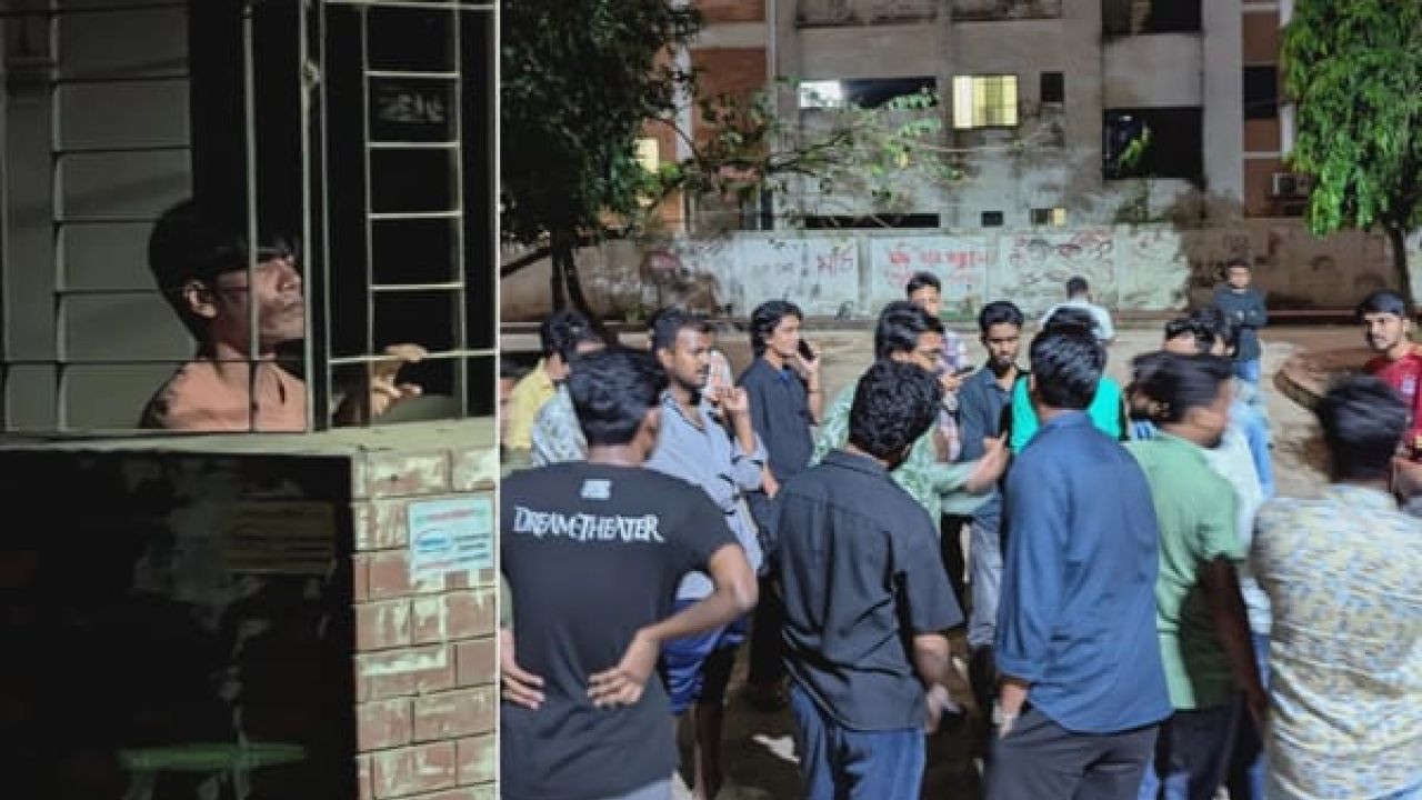 বিশ্ববিদ্যালয়ের কর্মকর্তার সাথে আপত্তিকর অবস্থায় ছাত্রী আটক