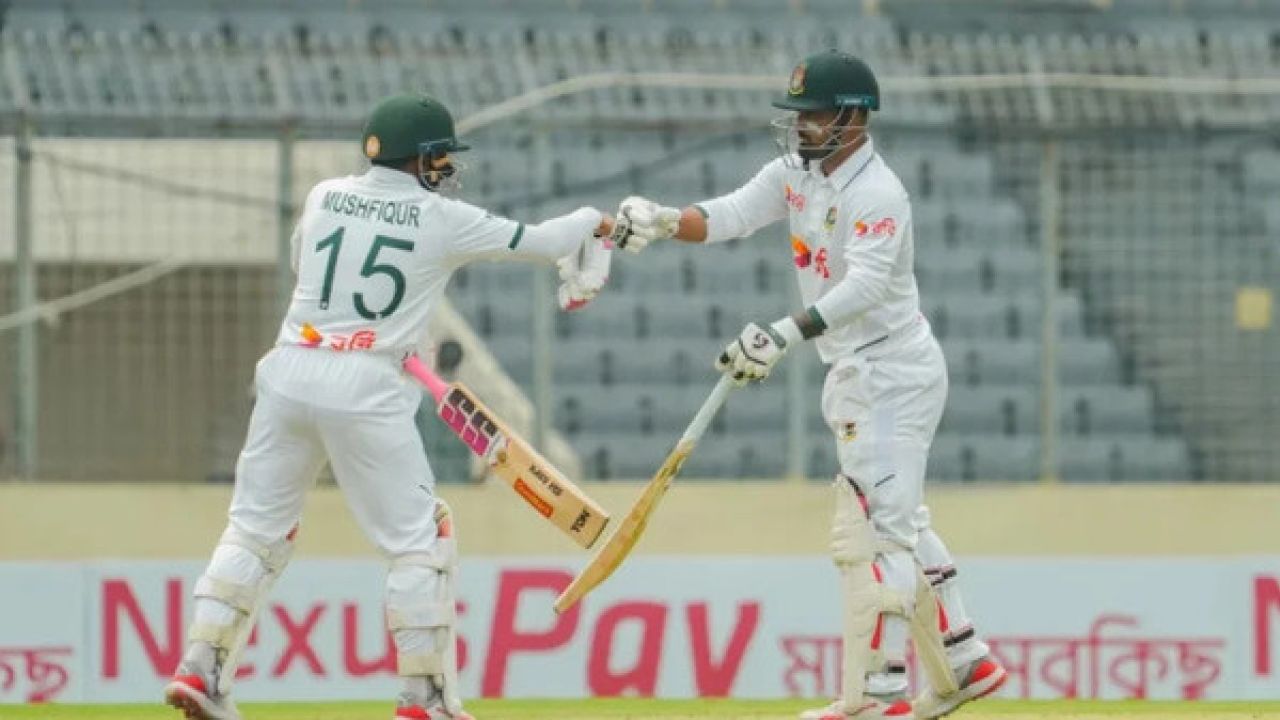 বাংলাদেশের প্রথম ইনিংস শেষ ৪১৩ রানে  