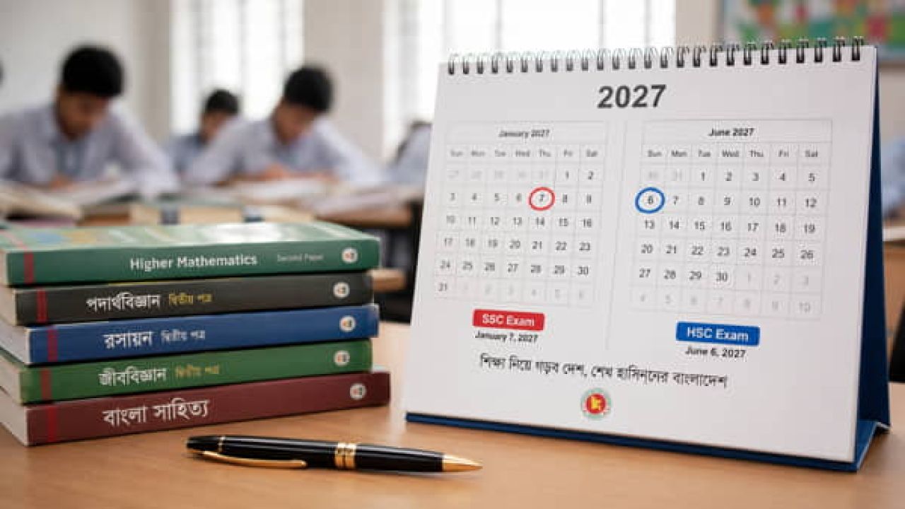 ২০২৭ সালের এসএসসি পরীক্ষা ৭ জানুয়ারি থেকে, এইচএসসি শুরু ৬ জুন